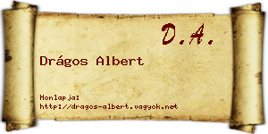 Drágos Albert névjegykártya