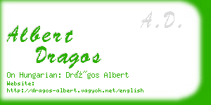 albert dragos business card